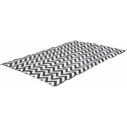 vidaXL Bo-Camp Outdoor Rug "Chill mat M Wave" 1,8x2 m Black and White