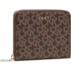 DKNY Bryant-SM Zip Runt, Kvinnors Folding Plånbok, Ryggsäck/Karamell, Einheitsgröße