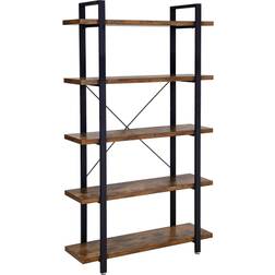 Vasagle Industrial Stable Rustic Brown/Black Bokhylle 177.5cm