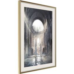 Artgeist Inramad Tavla Ruins of a Cathedral 30x45 Guldram Poster