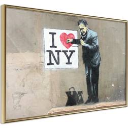 Artgeist Inramad Tavla Banksy: I Heart Guldram Poster