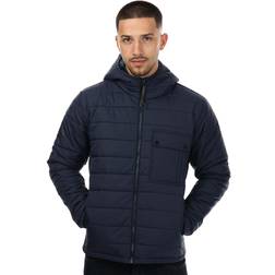 Pretty Green Mens Donlan Quilted Nylon Jacket in Navy