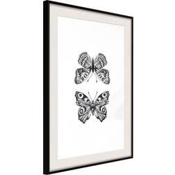 Artgeist Inramad Tavla - Butterfly Collection I Poster