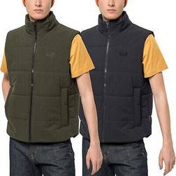Jack Wolfskin mens white frost windproof water repellent bodywarmer gilet vest