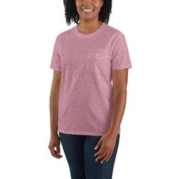 Carhartt Women's Short Sleeve Pocket T-shirt - Foxglove Snow Heather