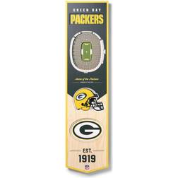 YouTheFan Green Bay Packers 8'' x 32'' 3D StadiumView Banner