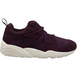 Puma trinomic blaze of glory rioja leather lace up womens trainers 361470 01