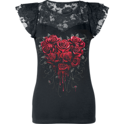 Spiral Bleeding Heart Girl-Shirt - Schwarz