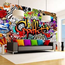 Artgeist Fototapet Colorful Graffiti 100 x 70 cm