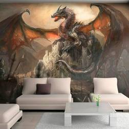 Artgeist Fototapet Dragon castle 250 x 175 cm