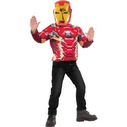 Rubies Iron Man AVENGERS ASSEMBLE Deluxe Top udklædningssæt, 4-7 år