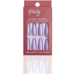 pro reusable press on false nails put your lilac