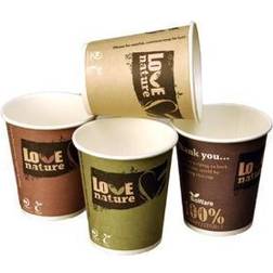 Huhtamaki Kaffebæger Pap/PLA 25 cl Ø80 mm Bioware bionedbrydelig PEFC-Certificeret