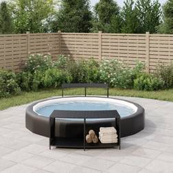 vidaXL Opbevaringshylder 2 Stk Polyrattan Sort