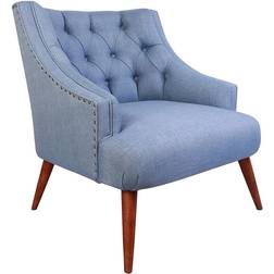 Furniturebox Tejares Indigo Blue/Natural Fåtölj