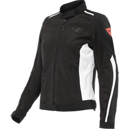 Dainese Hydraflux Air Lady D-Dry Jacket, Women's summer motorcycle, Black-White Black-White, 38