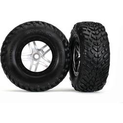 Traxxas Däck & Fälg SCT S1/S-Spoke Svart-Matt Krom 4WD/2WD Bak TSM