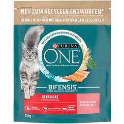 Purina ONE Sterilcat Crocchette Con Salmone Per Gatto - Set % 3 x 750 g 0.75kg