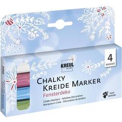Kreul Kreidemarker Chalky, Medium, 4er-Set Fensterdeko