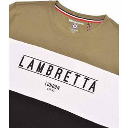 Lambretta Mens classic tee mod ska retro casual panel t-shirt to