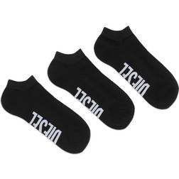 Diesel 3er-PACK Sneakers Socken Ghost schwarz schwarz