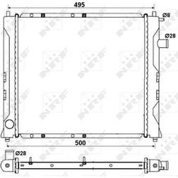 NRF Radiator, engine cooling Economy Class 58107A