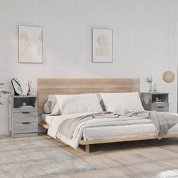 vidaXL Cabinets 2 Sonoma Engineered Wood Bedside Table