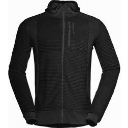 Norrøna Ski Touring Clothing Falketind Alpha120 Zip Hoodie M'S Caviar for Men Black