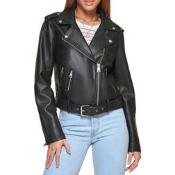 Levi's Faux Leather Fashion Belted Moto Jacket