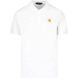 Versace Medusa Logo Polo Shirt - White Men's