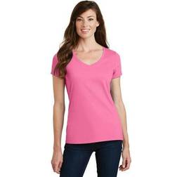 Port & Company Fan Favorite V-Neck Tee LPC450V Pink