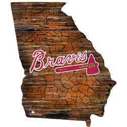 Fan Creations Atlanta Braves 12'' Road Map State Cutout Sign