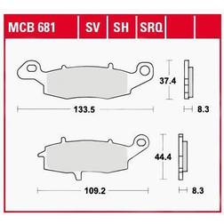 TRW Brake pads, motorcycles, MCB681SRT Sinter track