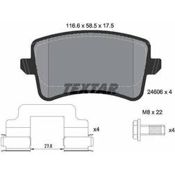 Textar Bremsbeläge hinten Audi A4 A5