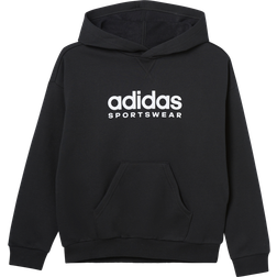 adidas Junior Fleece Hoodie - Black/White