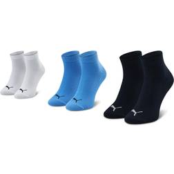 Puma Ankelstrumpor Kids Quarter 3-pack Blå/Vit/Svart Strumpor
