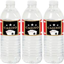 Big Dot of Happiness Las Vegas Casino Party Water Bottle Sticker Labels Set 20