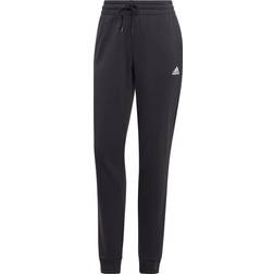 adidas Pantaloni Essentials Linear French Terry Cuffed - Black/White