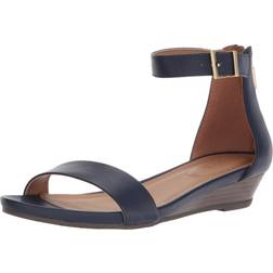 Kenneth Cole REACTION Women's Viber Piece Wedge Sandal, Navy