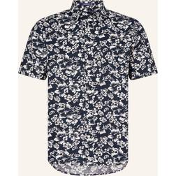 Gant REG FLORAL COTTON LINEN SS SHIRT Blå