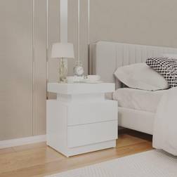 vidaXL Cabinet High Gloss Engineered Wood Bedside Table 35x45cm