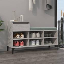 vidaXL Concrete grey Engineered Wood Shoe Rack