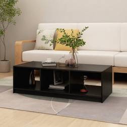 vidaXL black Solid Pinewood Coffee Table