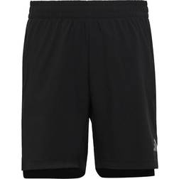 adidas Kid's Aeroready 3-Stripes Woven Shorts - Black/Reflective Silver (IB8872)