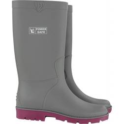 Power Safe Damen Gartenstiefel grau-pink