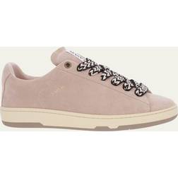 Lanvin Sneakers Lite Curb aus Veloursleder Weiß