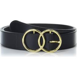 Lucky Brand Women's Double Ring Belt Black Black