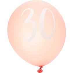 Club Green Latex Balloons Rose Gold Number 30 5 Pack