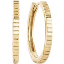 Carre Pinstripe Hoops - Gold