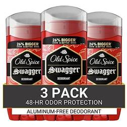 Old Spice Pack of 3 aluminum free deodorant for men, swagger scent, 3.8oz